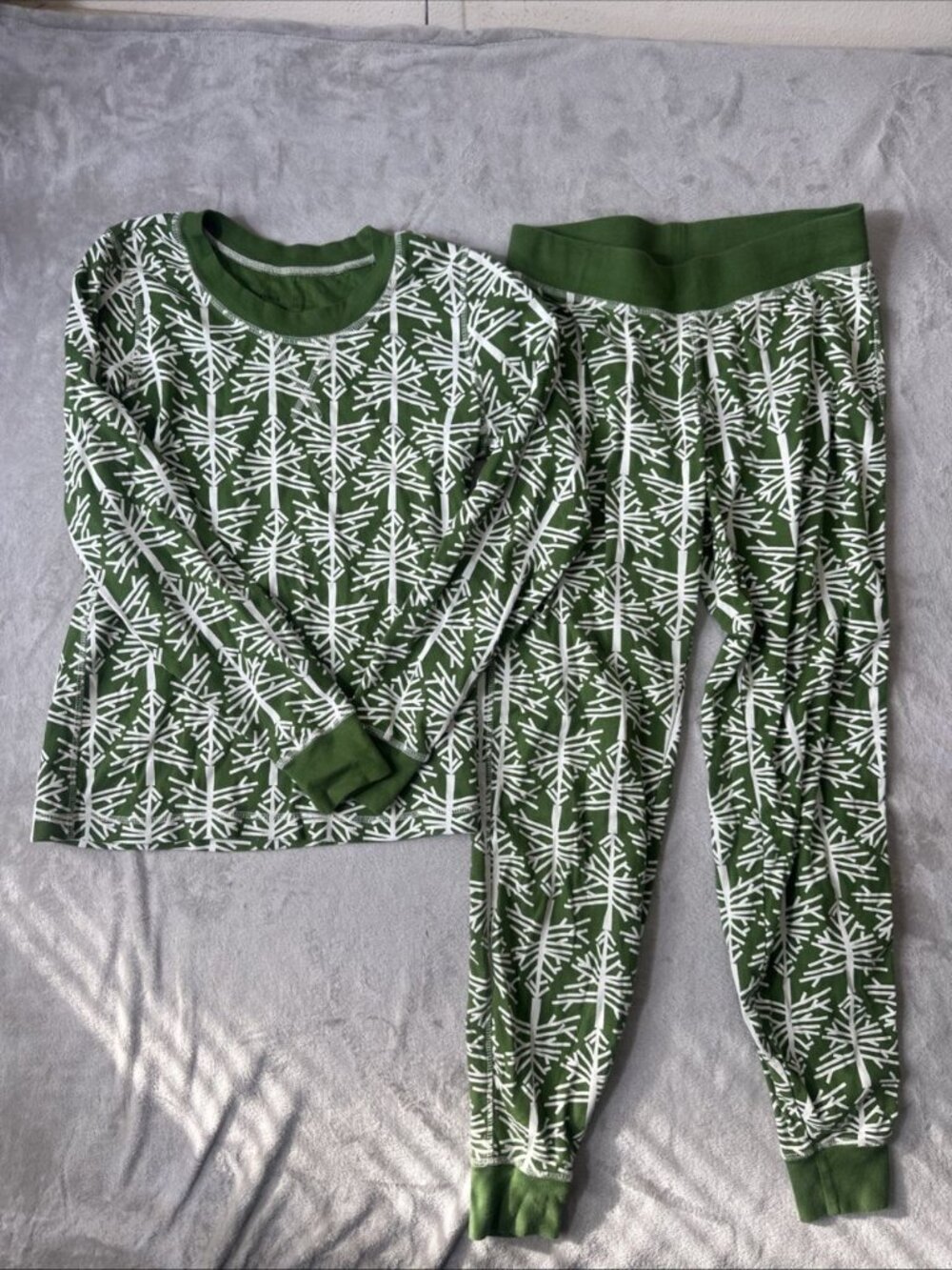 Pact pajama set women’s medium green organic cotton thermal sleep set